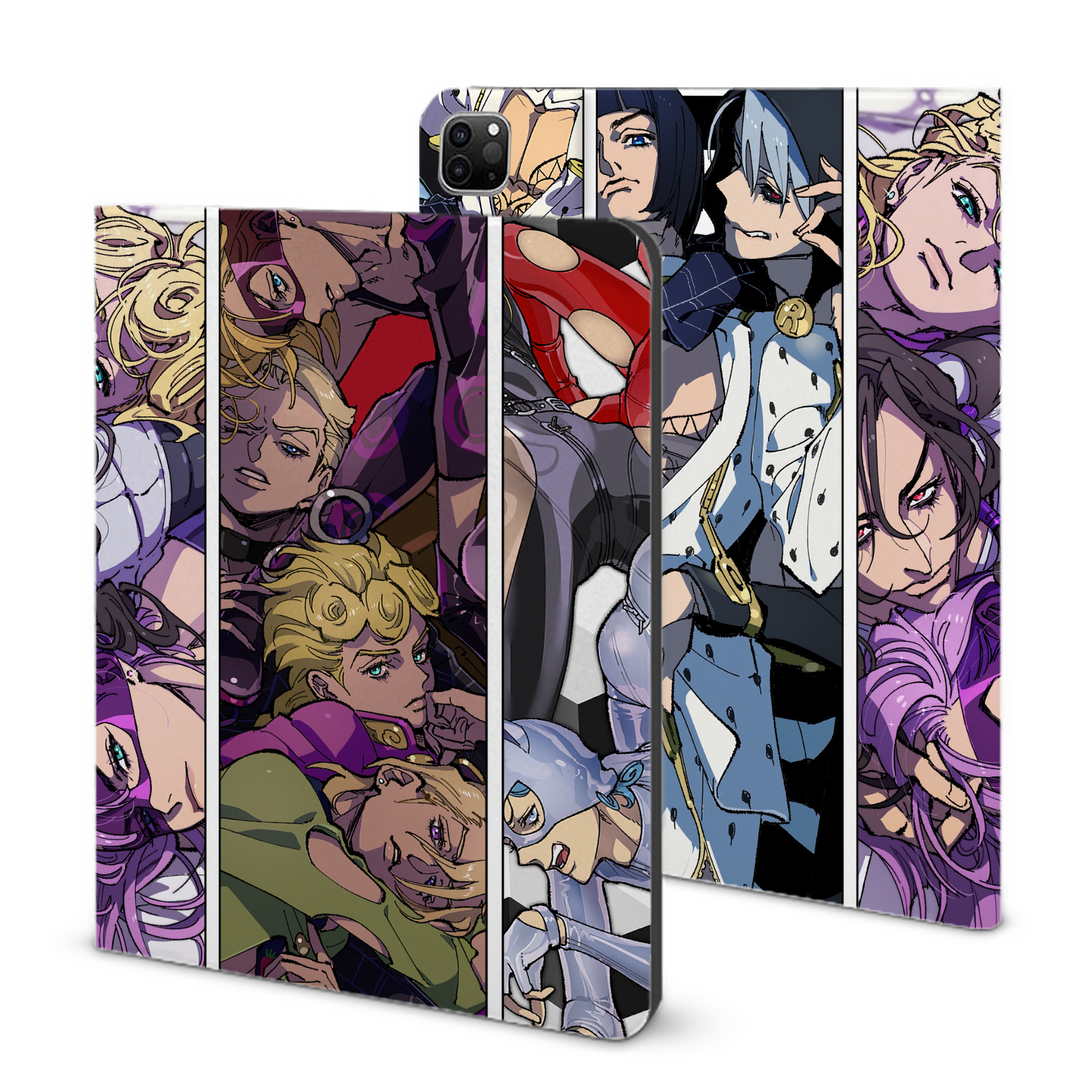 （画像用） ジョジョの奇妙な冒険 JoJo's Bizarre Adventure IPad ケース ブック型 PUレザー TPU 耐衝撃 軽量 薄型 ペン収納なし 全面保護 IPad 各モデル対応